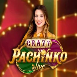 Crazy Pachinko online game logo by Evolution on x3betscasino.com