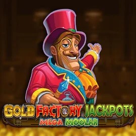 Play Gold Factory Jackpots Mega Moolah slot by Aurum Signature Studios on x3betscasino.com