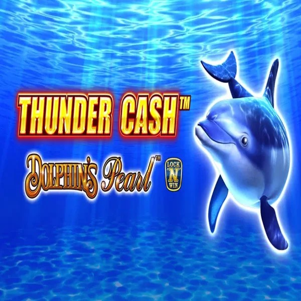 Thunder Cash Dolphins Pearl online game logo by Novomatic on x3betscasino.com