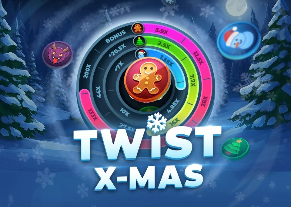 Twist X-mas logo by InOut at X3bet casino